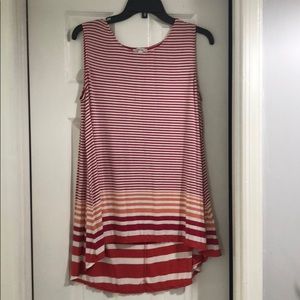 Pink and orange tank top
